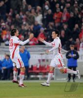 Fussball  GOMEZ und  GEBHART  (VfB Stuttgart)