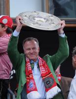 Fussball 1. Bundesliga :  JUBEL Vorstandsvorsitzender Rummenigge   (FC Bayern Muenchen)