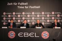 Fussball 1. Bundesliga  EBEL  Werbepartner des FC Bayern Muenchen