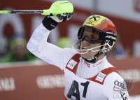 Ski Alpin  Herren  Slalom  Kitzbuehel 2013; JUBEL Marcel HIRSCHER (AUT)