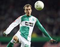 Fussball 1. Bundesliga: Werder, JENSEN Einzelaktion