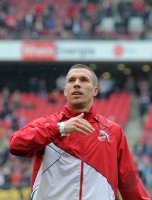 Fussball 1. Bundesliga, Saison 2011/2012:  Lukas Podolski wird verabschiedet (1. FC Koeln)