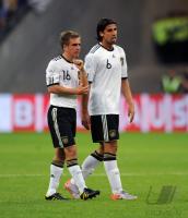 FUSSBALL INTERNATIONAL: Philipp Lahm, Sami KHEDIRA (v, li., Deutschland)