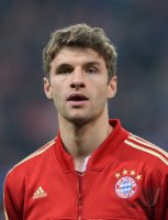 FUSSBALL INTERNATIONAL CHL VIERTELFINALE 12/13: Thomas Mueller (FC Bayern Muenchen)