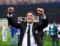 Fussball DFB Pokalendspiel 17/18: JUBEL Trainer Niko Kovac (Eintracht Frankfurt)