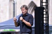 Politik, Wahlkampf Buendnis 90/Die Gruenen: Gruenen Bundesvorsitzender Robert Habeck