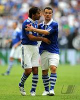 FUSSBALL: LIGA TOTAL CUP 2010 , Raul, Alexander Baumjohann (v. li., Schalke)