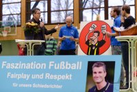 Hallenfussball Stadtpokal Tuebingen; Talkrunde mit DFB Schiedsrichter Kircher und Schaal