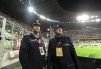 Fussball International EM 2012 - Testspiel :  Deutsche und Polnische Polizisten in der PGE Arena , EM Stadion von Danzig