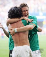 Fussball 1. Bundesliga: Hamburg - Bremen, Bremen jubelt