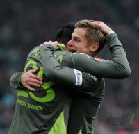 Fussball 1. Bundesliga:  JUBEL Werder Bremen
