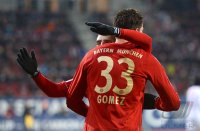 Fussball 1. Bundesliga, Saison 2012/2013:  Franck Ribery und Mario Gomez  (v.li., FC Bayern Muenchen)