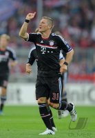 Fussball CHL  Saison 2011/2012: JUBEL Bastian Schweinsteiger (FC Bayern Muenchen)