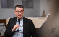 Reutlingen Citykirche, Gespraechsrunde mit Bischof Dr. Klaus Kraemer (Dioezese Rottenburg - Stuttgart)