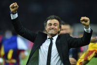 Fussball Champions League Finale 2015: JUBEL Trainer Luis Enrique (Barca)