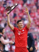 Fussball 1. Bundesliga Saison 18/19: Torschuetzenkoenig Robert Lewandowski (FC Bayern Muenchen)
