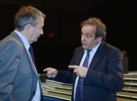 FUSSBALL 62. FIFA  Kongress in Budapest 2012: Vizepraesident Michel PLATINI (Frankreich, FIFA-Exekutivkomitee und UEFA Praesident)