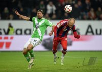 Fussball, 1. Bundesliga  Saison 2014/2015: VfL Wolfsburg - FC Bayern Muenchen