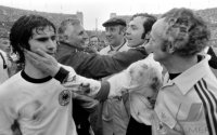 Fussball EM 1972: Mueller, Schoen, Beckenbauer