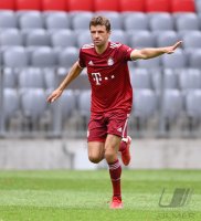 Fussball 1. Bundesliga Saison 21/22: Teampraesentation FC Bayern Muenchen