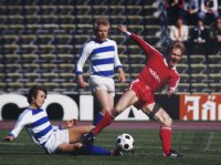 Fussball Bayern-Gladbach: Pirsig, Schneider, Rummenigge