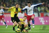 Fussball 1. Bundesliga: Dortmund - Hamburg, Zweikampf