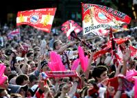 Fussball 1. Bundesliga: Meisterfeier FCB Marienplatz; Fans