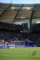 Fussball 1. Bundesliga :  Das Tor mit einer ENBW WERBEBANNER