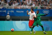 FUSSBALL  Olympia 2008   Halbfinale  Maenner   Nigeria - Belgien