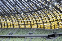 Fussball International EM 2012 : Uebersicht der PGE Arena , EM Stadion von Danzig