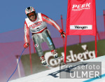 Ski Alpin;  Abfahrt Herren  Wengen Start Max Rauffer (GER) im Hintergrund Eiger, Moench, Jungfrau