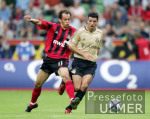 Fussball 1. Bundesliga: Leverkusen - Bayern, Zweikampf