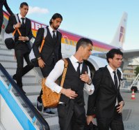 Fussball Champions League Finale 2014: Ankunft Real Madrid