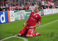 FUSSBALL  International CHL 09/10: JUBEL ROBBEN (FC Bayern  Muenchen)