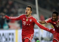 Fussball  1. Bundesliga  13/14: JUBEL Thiago Alcantara (FC Bayern Muenchen)