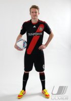 Andre SCHUERRLE (Deutschland) posiert im exklusiven Pressefoto ULMER Shooting im Trikot von Bayer 04 Leverkusen