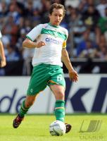 FUSSBALL 1. BUNDESLIGA, Werder Bremen: BAUMANN Einzelaktion