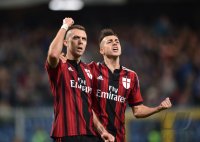 Fussball International Serie A 14/15: Jubel; Jeremy Menez (AC Mailand)