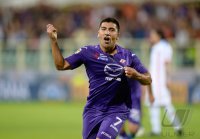 FUSSBALL SERIE A 2013/2014: JUBEL David Pizarro (AC Florenz)