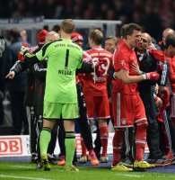 Fussball 1. Bundesliga  Saison 2013/2014:  JUBEL FC Bayern Muenchen