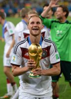 FUSSBALL WM 2014, FINALE: JUBEL Benedikt Hoewedes (Deutschland)
