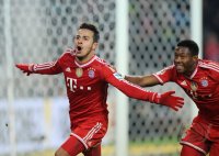 Fussball  1. Bundesliga  13/14: JUBEL Thiago Alcantara (FC Bayern Muenchen)