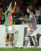 Fussball DFB Pokal: Bremen - Wolfsburg, jubel KLOSE und FRINGS