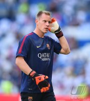 Fussball Primera Division El Clasico 14/15: Torwart Marc Andre ter Stegen (Barca)