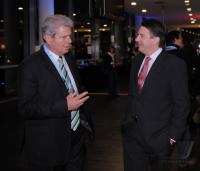 FUSSBALL 1. BUNDESLIGA  TSG 1899 Hoffenheim  Maezen Hopp und Geschaeftsfuehrer Rotthaus