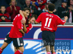 Fussball 1. Bundesliga: Leverkusen - Rostock, Jubel nach dem 2:0