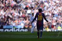 FUSSBALL Primera Division 2012/2013: Lionel Messi (Barca) enttaeuscht