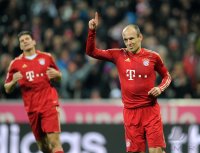 Fussball 1. Bundesliga, Saison 2011/2012:  JUBEL Arjen Robben (FC Bayern Muenchen)