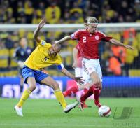 Fussball WM  2010  Qualifikation:  Daenemark - Schweden
