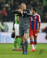 Fussball, 1. Bundesliga  Saison 2014/2015: VfL Wolfsburg - FC Bayern Muenchen